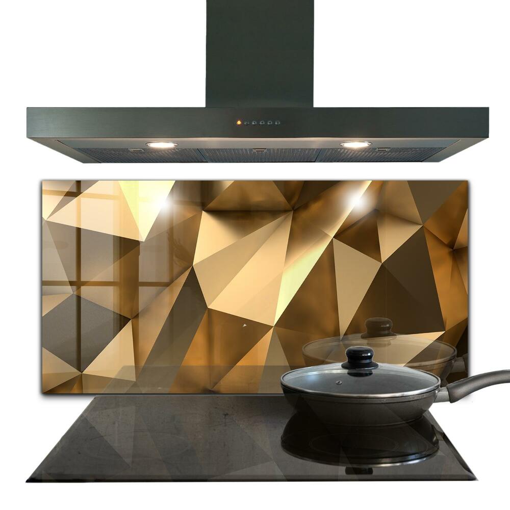 Vidro decorativo para a cozinha Textura Geometrică Metalică