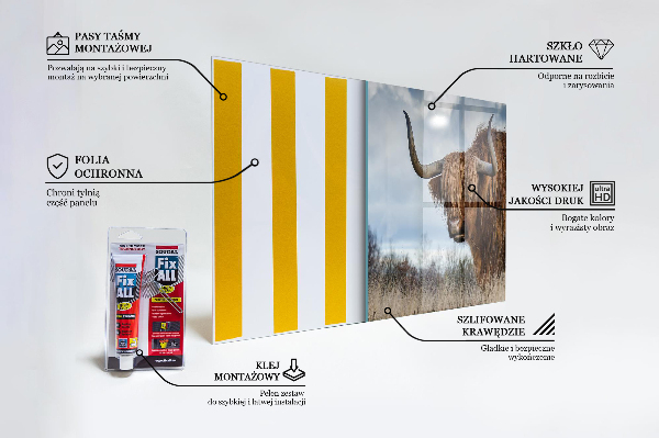 Painel cozinha Vaca Boho das Terras Altas