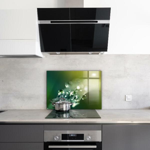 Painel para cozinha Folha verde depois da chuva