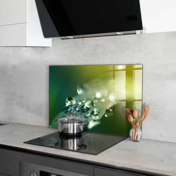 Painel para cozinha Folha verde depois da chuva