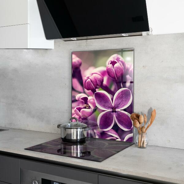 Painel para cozinha Flores roxas