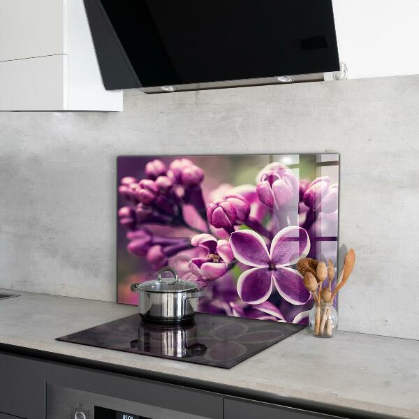 Painel para cozinha Flores roxas