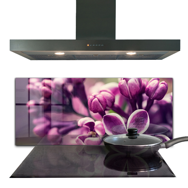 Painel para cozinha Flores roxas