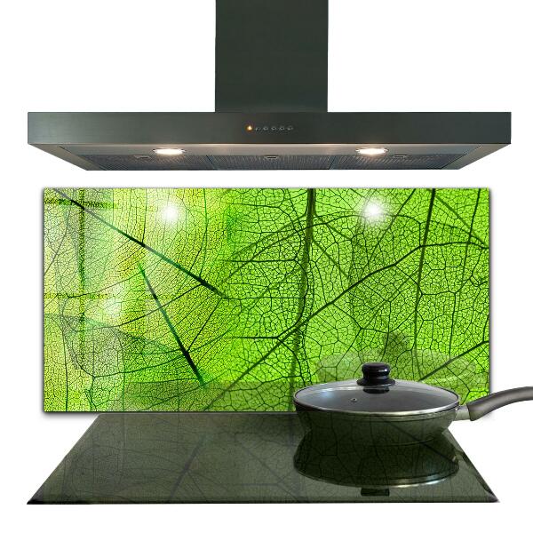 Painel sobre bancada de cozinha Textura Frunzelor Verzi