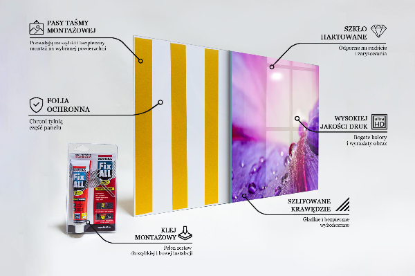 Backsplash cozinha Detalhes da flor roxa