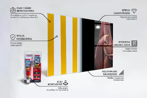 Painel para cozinha Flor colorida do arco-íris