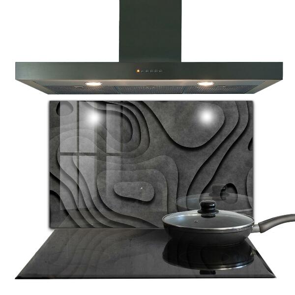 Painel para cozinha Abstração Geométrica Cinza