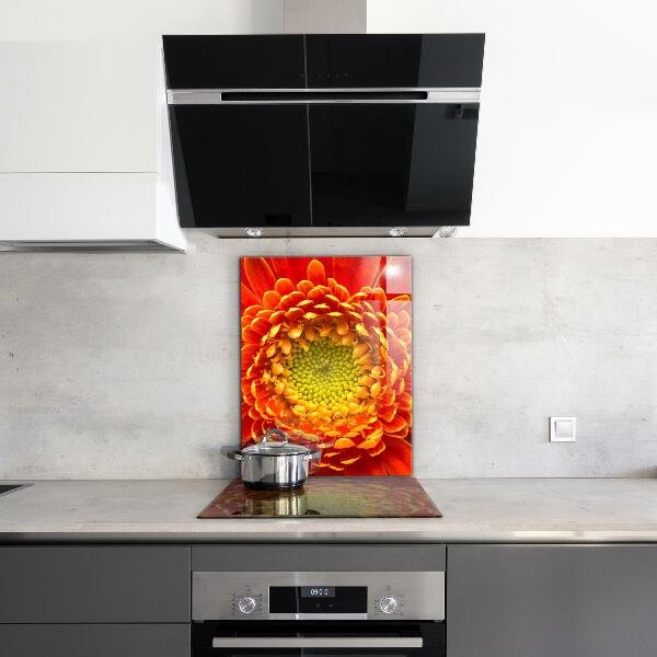 Backsplash cozinha Flor de Gérbera Laranja