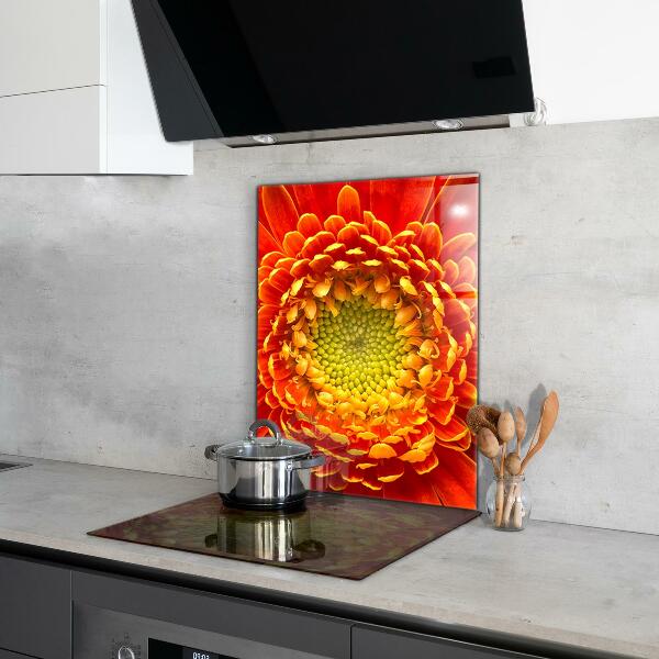 Backsplash cozinha Flor de Gérbera Laranja