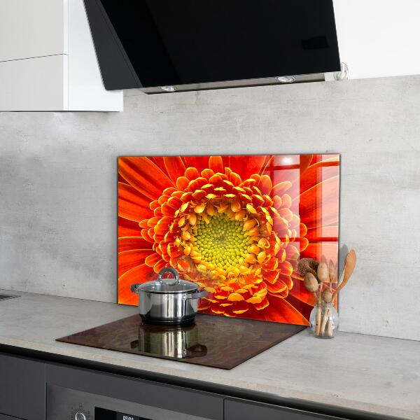 Backsplash cozinha Flor de Gérbera Laranja