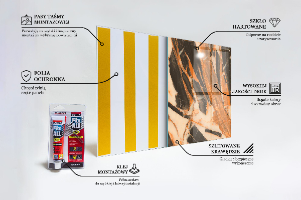 Backsplash cozinha Arte Abstração em Mármore