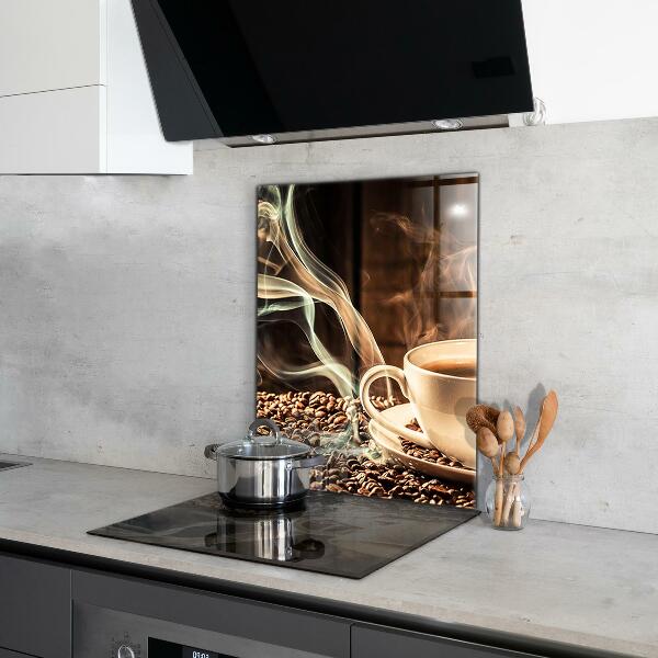 Backsplash cozinha Uma xícara de café aromático