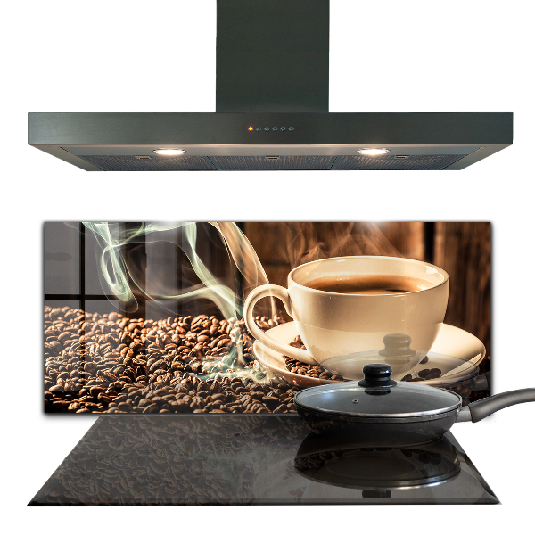 Backsplash cozinha Uma xícara de café aromático