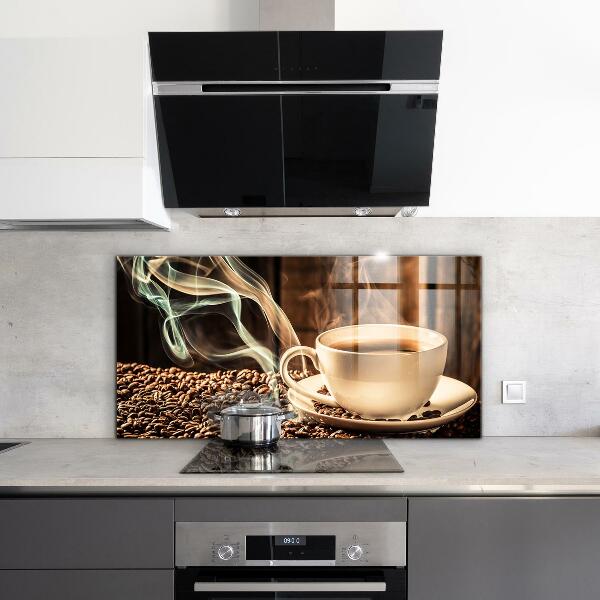 Backsplash cozinha Uma xícara de café aromático