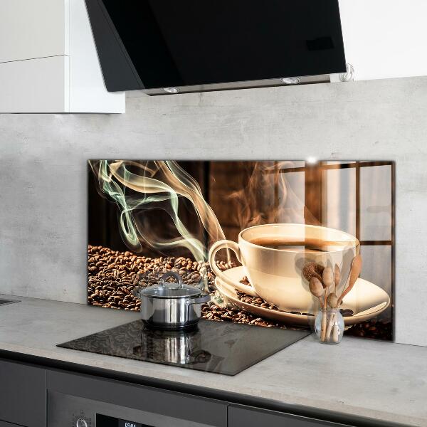 Backsplash cozinha Uma xícara de café aromático