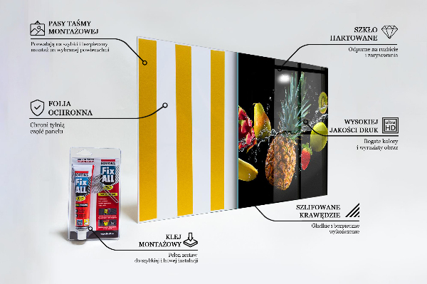 Painel cozinha Composição de frutas suculentas