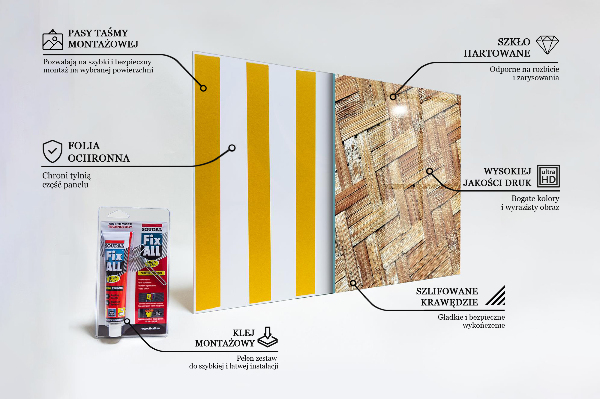 Painel para cozinha Penas exóticas de galo