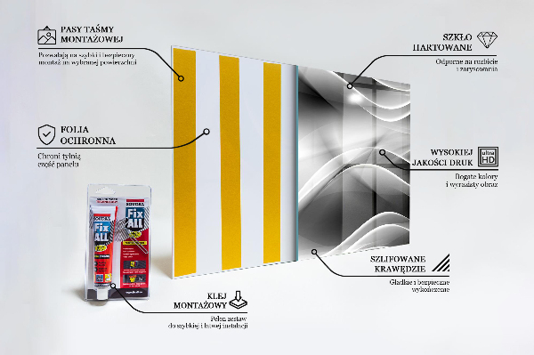 Painel cozinha Abstração de Ondas