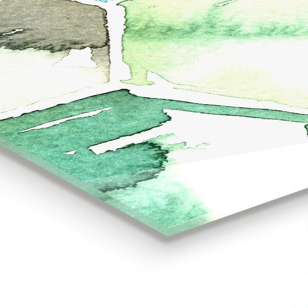 Painel para cozinha Padrões geométricos em aquarela