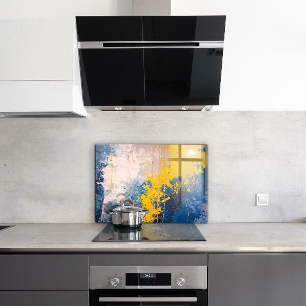 Painel para cozinha Pintura Colorida Abstrata