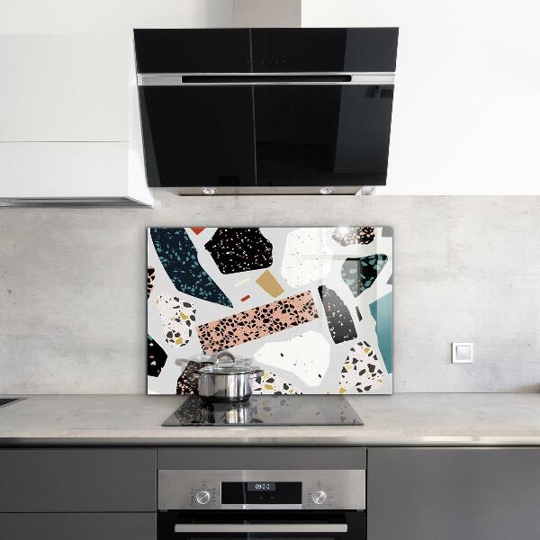 Backsplash cozinha Terrazzo de mármore preto Terazzo