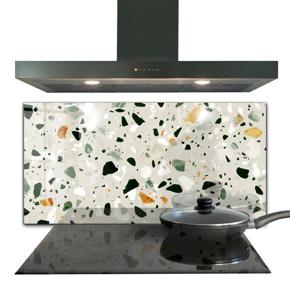 Vidro para parede de cozinha Piatra Naturala Terrazzo