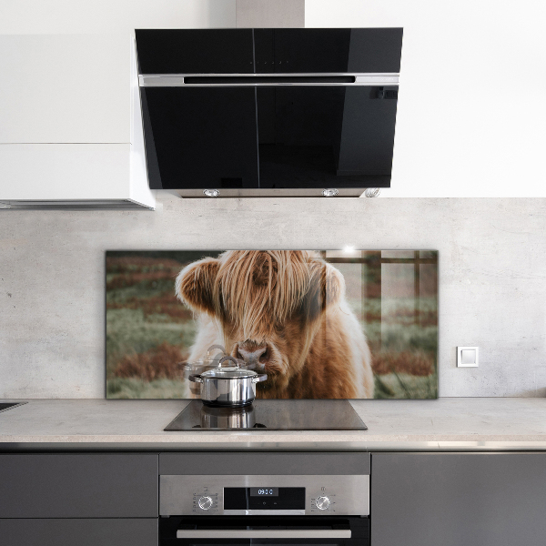 Painel para cozinha Casa de campo estilo Cow Highland