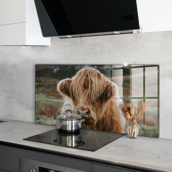 Painel para cozinha Casa de campo estilo Cow Highland