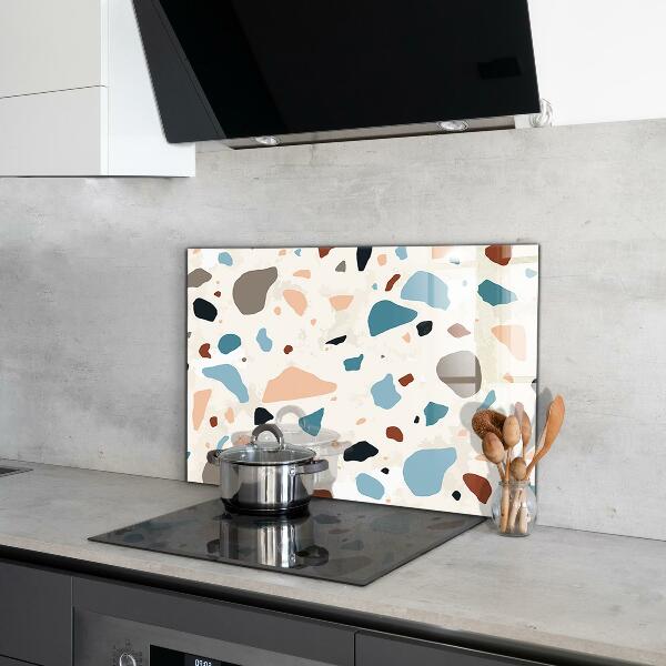 Painel para cozinha Terrazzo monocromático