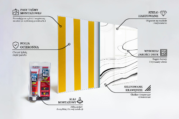Painel para cozinha Estrutura de Mármore Branco
