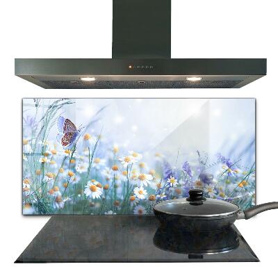 Painel para cozinha Prado de flores de verão