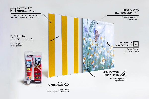 Painel para cozinha Prado de flores de verão