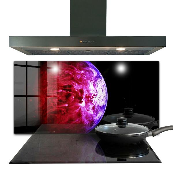 Painel de vidro para a cozinha Misteroasa Planetă Spațială