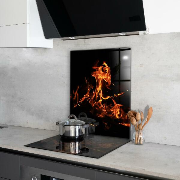 Painel cozinha Flăcări Fierbinți Ale Unui Foc De Tabără