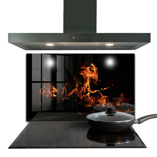 Painel cozinha Flăcări Fierbinți Ale Unui Foc De Tabără