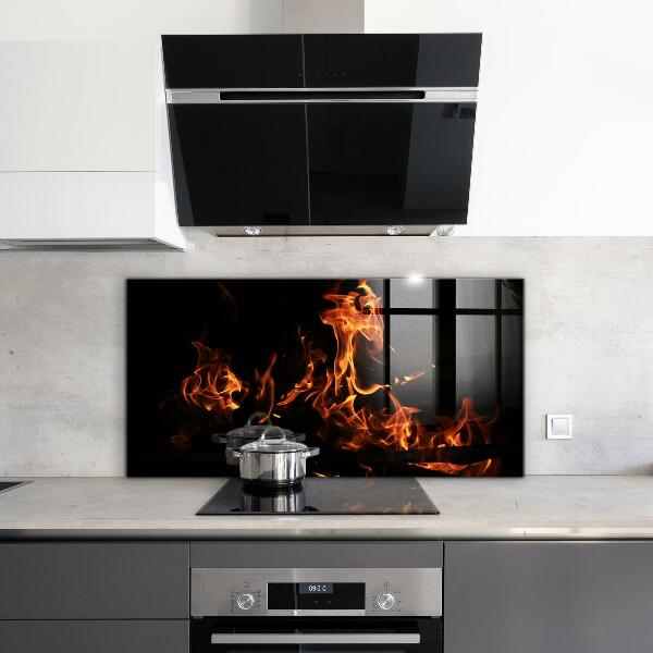 Painel cozinha Flăcări Fierbinți Ale Unui Foc De Tabără