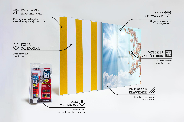 Backsplash cozinha Orquídea branca em fundo preto