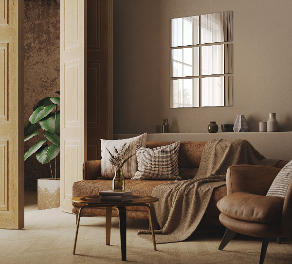 Azulejos espelhados 6 unidades. 16x16 cm