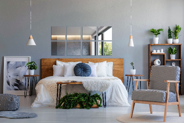 Azulejos de espelho autocolantes 6 unidades. 20x20 cm