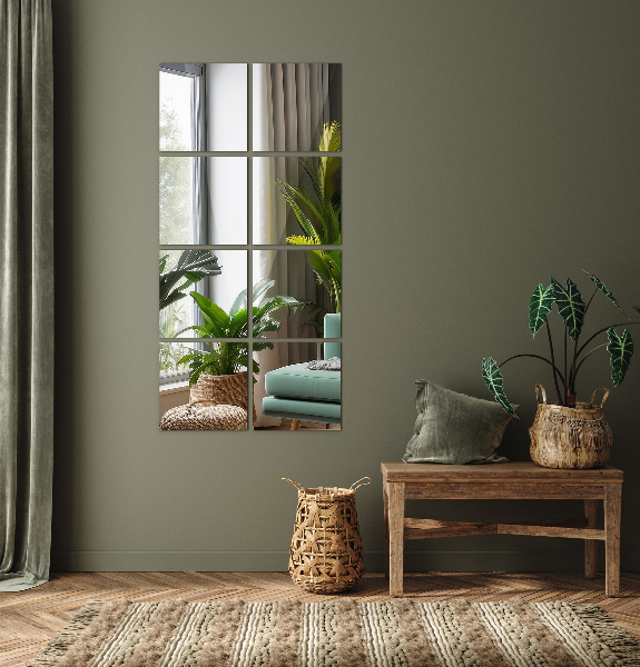 Placas adesivas de espelho 6 unidades. 30x30 cm