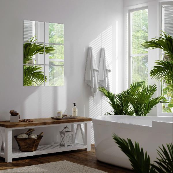 Placas adesivas de espelho 6 unidades. 30x30 cm