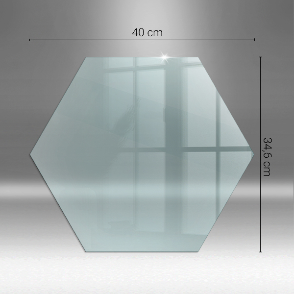 Base de vidro semi-oval para lareira h40