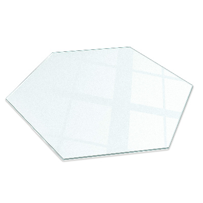 Base de vidro para lareira semitransparente h40 cm