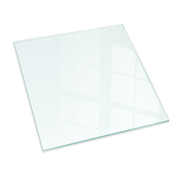 Base de vidro quadrada para lareira semitransparente 60x60 cm