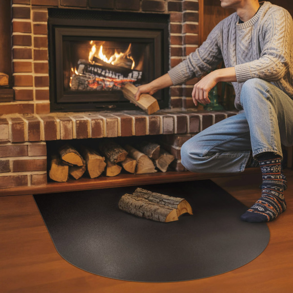 Base semi-oval para lareira de 80 × 90 cm