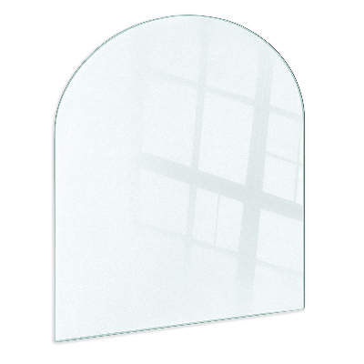 Base de vidro semi-oval para lareira semitransparente 100x100 cm