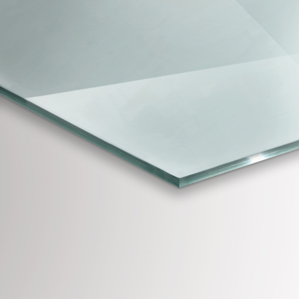 Base de vidro semi-oval para lareira 100x50 cm