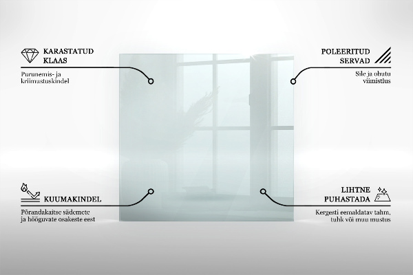 Base de vidro para lareira 100x70 cm