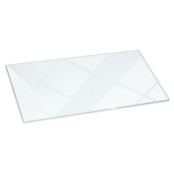 Base de vidro para lareira semitransparente 100x50 cm