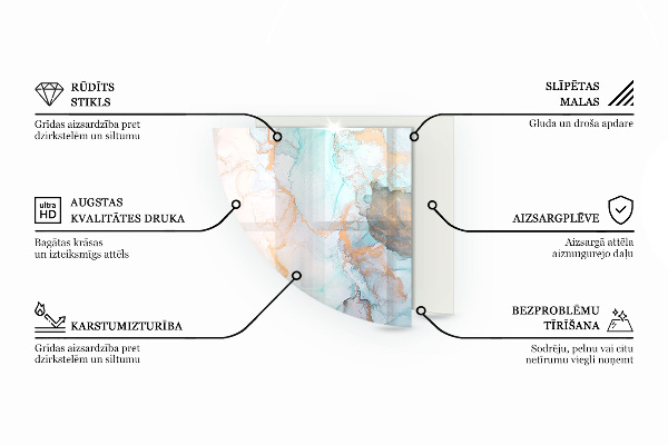 Base de vidro semi-oval para lareira Textura de pedra natural